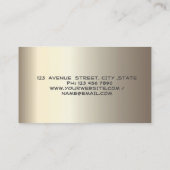 金ゴールドフェザーストライプシャンパーニュ公証人 名刺 (裏面)