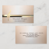 金ゴールドフェザーストライプルミヌース公証人 名刺 (正面/裏面)