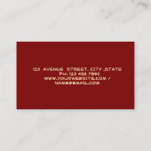 金ゴールドフェザーストライプレッド公証人 名刺 (裏面)