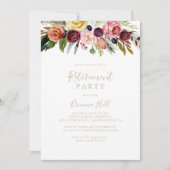 金ゴールドフェザーボホトロピカルリタイアメントパーティー 招待状 (正面)