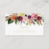 金ゴールドフェザーBohoトロピッ結婚クのギフトレジストリ エンクロージャーカード (正面)