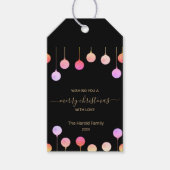 金ゴールドフェスティバルカラフルスつるクリスマオーナメント ギフトタグ (正面)