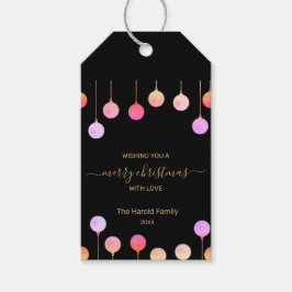 金ゴールドフェスティバルカラフルスつるクリスマオーナメント ギフトタグ