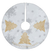 金ゴールドフェスティバルクリスマスツリースカート ブラッシュドポリエステルツリースカート (正面)