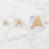 金ゴールドフェスティバルクリスマスツリーテーブル紙吹雪 コンフェッティ (正面)