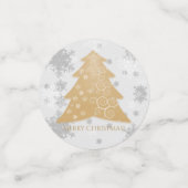 金ゴールドフェスティバルクリスマスツリーテーブル紙吹雪 コンフェッティ (スモール正面)