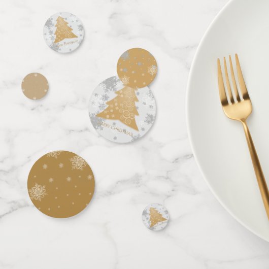 金ゴールドフェスティバルクリスマスツリーテーブル紙吹雪 コンフェッティ (グループ)