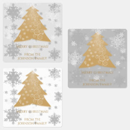 金ゴールドフェスティバルクリスマスツリーベーキングラベル ラベル