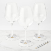 金ゴールドフェスティバルクリスマスツリーワイングラスラベル ワイングラスタグ (セット)