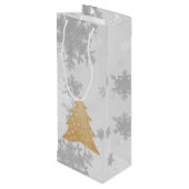 金ゴールドフェスティバルクリスマスツリーワイン抱き枕 ワインギフトバッグ (裏面アングル)