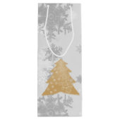 金ゴールドフェスティバルクリスマスツリーワイン抱き枕 ワインギフトバッグ (裏面)