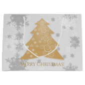 金ゴールドフェスティバルクリスマスツリー抱き枕 ラージペーパーバッグ (正面)