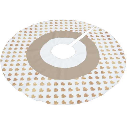 金ゴールドフェスティバルハートツリースカート ブラッシュドポリエステルツリースカート (アングル)