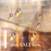 金ゴールドフェスティバルビジネス販売メリークリスマスウェルカム ウィンドウサイン (シート2)