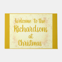 金ゴールドフェスティバルフロストパーソナライズされたファミリーウェルカム