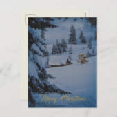 金ゴールドフェスティバルメリークリスマスフォト シーズンポストカード (正面/裏面)