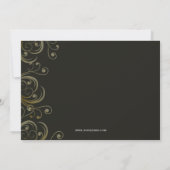 金ゴールドフェスティバル企業のホリデーパーティー招待状 招待状 (裏面)