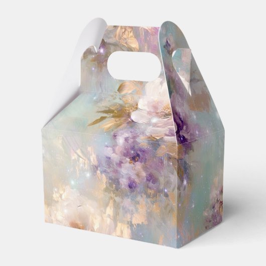 金ゴールドフェミニン紫の白い花 フェイバーボックス (裏面サイド)