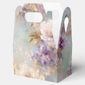 金ゴールドフェミニン紫の白い花 フェイバーボックス (オープン)