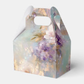 金ゴールドフェミニン紫の白い花 フェイバーボックス (正面サイド)