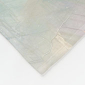 金ゴールドフェミニン紫の白い花 フリースブランケット (角)