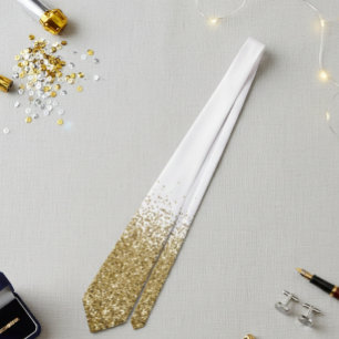 金ゴールドフェージングウォーターフォールグラデーショングリッタールック ネクタイ