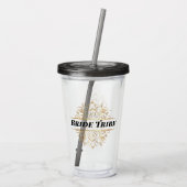 金ゴールドフエレガントァイルフレーム|モノグラ結婚ム アクリルタンブラー (裏面)