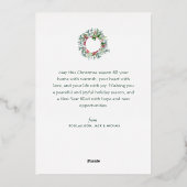 金ゴールドフォイルエレガントレタリングクリスマスホリデーカード 箔シーズンカード (裏面)