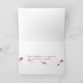 金ゴールドフォイルデイジーオンピンク カード (内部)