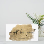 金ゴールドフォイルハートロゴギフト券 (スタンド正面)