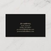 金ゴールドフォイルフェイクのバイオリン 名刺 (裏面)