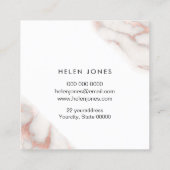 金ゴールドフォイルフェイクオンバラ金ゴールド大理石デザイン スクエア名刺 (裏面)