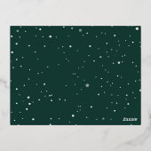 金ゴールドフォイルメリー明るいクリスマスカード 箔シーズンポストカード (裏面)