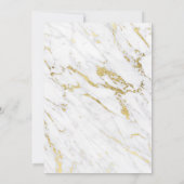 金ゴールドフォイル大理石のエレガントな結婚式 招待状 (裏面)
