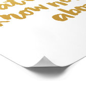 金ゴールドフォイル感動的で優しいアーフェイクト引用文 ポスター (角)