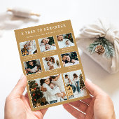 金ゴールドフォトコラージュモダンホリデーカード シーズンカード