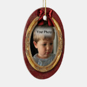 金ゴールドフォトフレームヴィンテージクリスマスオーナメント セラミックオーナメント (右)