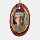 金ゴールドフォトフレームヴィンテージクリスマスオーナメント セラミックオーナメント (左)