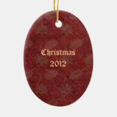 金ゴールドフォトフレームヴィンテージクリスマスオーナメント セラミックオーナメント (裏面)