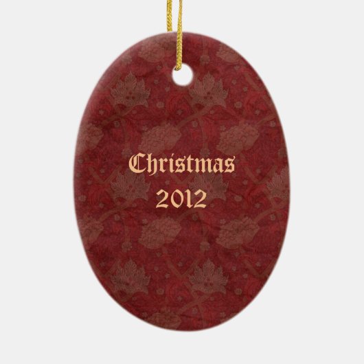 金ゴールドフォトフレームヴィンテージクリスマスオーナメント セラミックオーナメント (裏面)