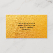 金ゴールドフォトブラックフレームパーソナルショッパー 名刺 (裏面)