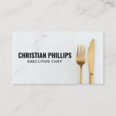 金ゴールドフォークナイフ 名刺 (正面)