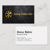 金ゴールドフォーク包丁スプーン 名刺 (正面/裏面)