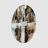 金ゴールドフォーフォトクリスマスホリデーオーナメント オーナメント (正面)