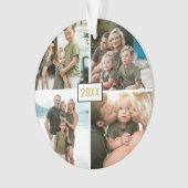 金ゴールドフォーフォトクリスマスホリデーオーナメント オーナメント (正面)