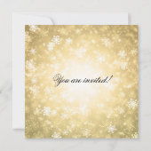 金ゴールドフォーマルクリ企業のスマスホリデーパーティー 招待状 (裏面)