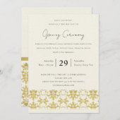 金ゴールドフォーマルダマスク大開幕式 招待状 (正面/裏面)