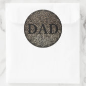 金ゴールドフォーマルフローラエレガントパパ父の日 ラウンドシール (バッグ)