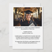 金ゴールドフォーマルブラック卒業写真2025年卒業 案内状 (裏面)