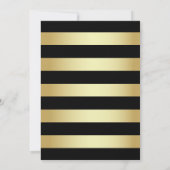 金ゴールドフォーマルブラック&ホワイトセーリングボート誕生日 招待状 (裏面)